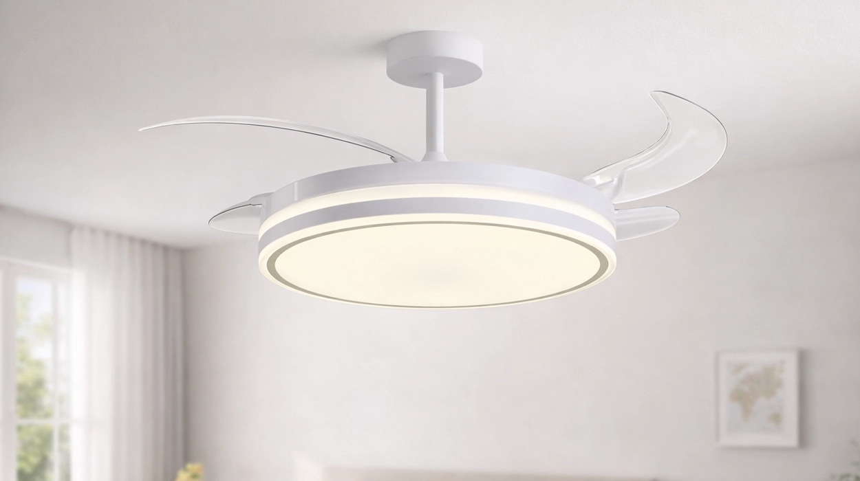 Ventilador de techo retráctil LED Mellerware Brizy