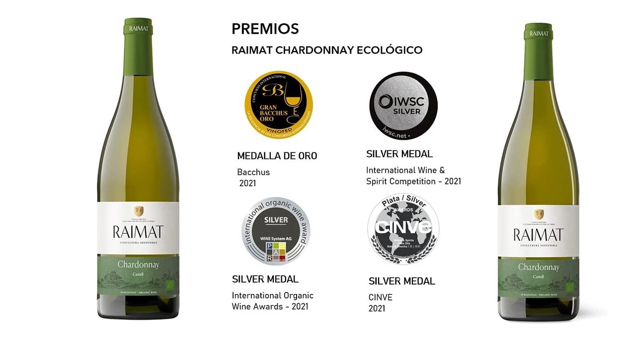 Vino blanco Raimat Castell Chardonnay Ecológico