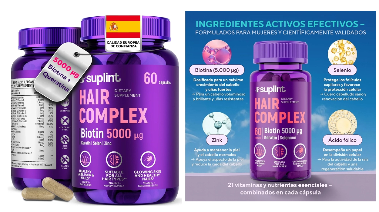 Vitaminas para el cabello Suplint con Biotina
