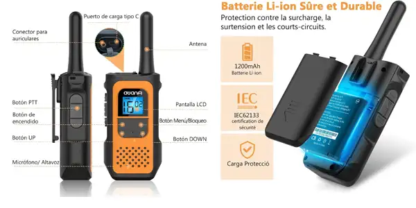 Walkie Talkie recargable Awanfi oferta