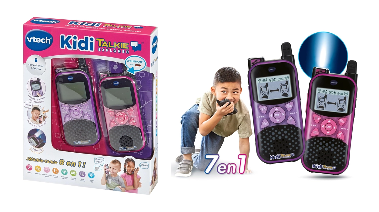 Walkie-Talkies Vtech KidiTalkie Explorer para niños baratos