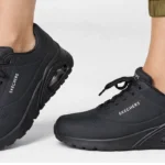 Zapatillas Skechers Uno Stand On Air Black Durabuck Mesh para mujer