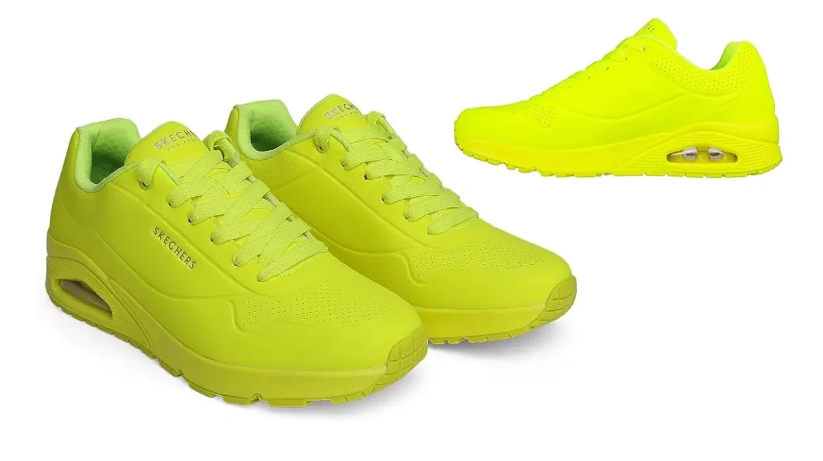 Estas Skechers Uno Stand On Air en color lima para hombre no pasan desapercibidas y hoy tienen un 52% de descuento