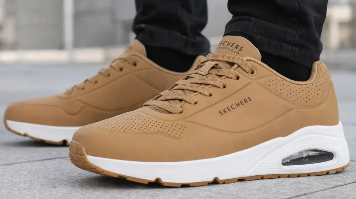 Zapatillas Skechers Uno Stand On Air Tan Durabuck para hombre