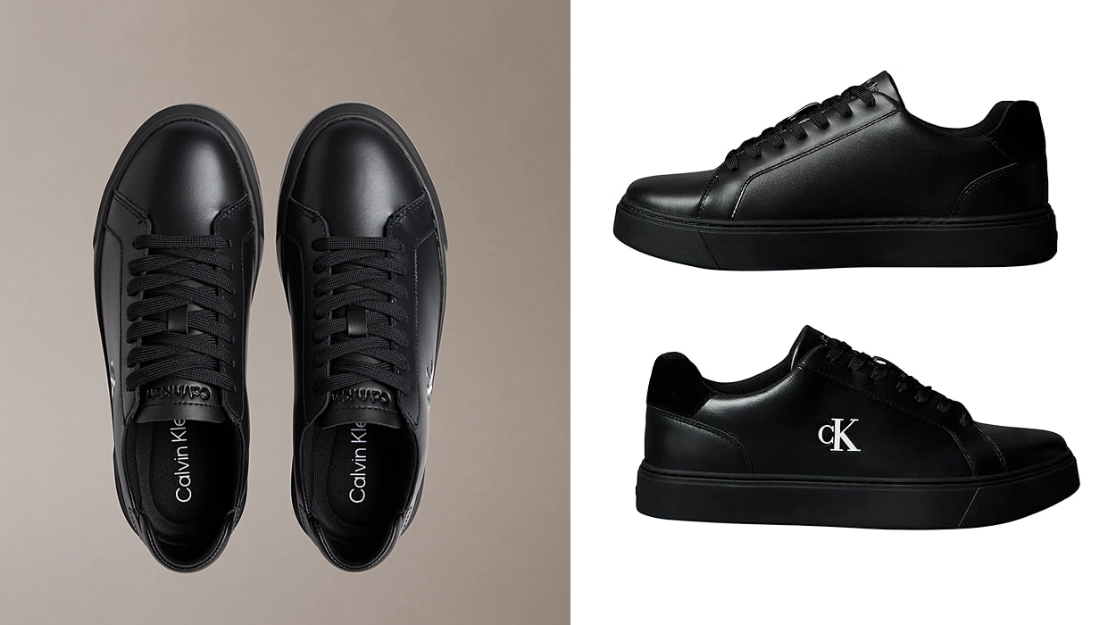 Zapatillas de piel Calvin Klein Classic Cupsole Laceup LTH para hombre