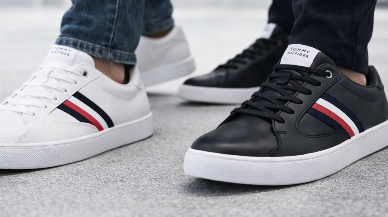 Zapatillas de piel Tommy Hilfiger Icon Court Stripes para hombre