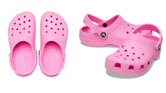 Zuecos Crocs rosas para niños