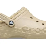 Zuecos de invierno Crocs Via Lined Clog en color beige chai
