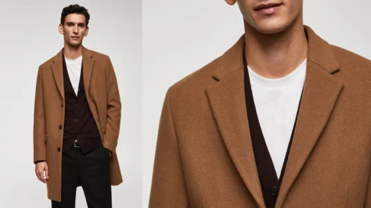 abrigo de lana Mango Outlet para hombre