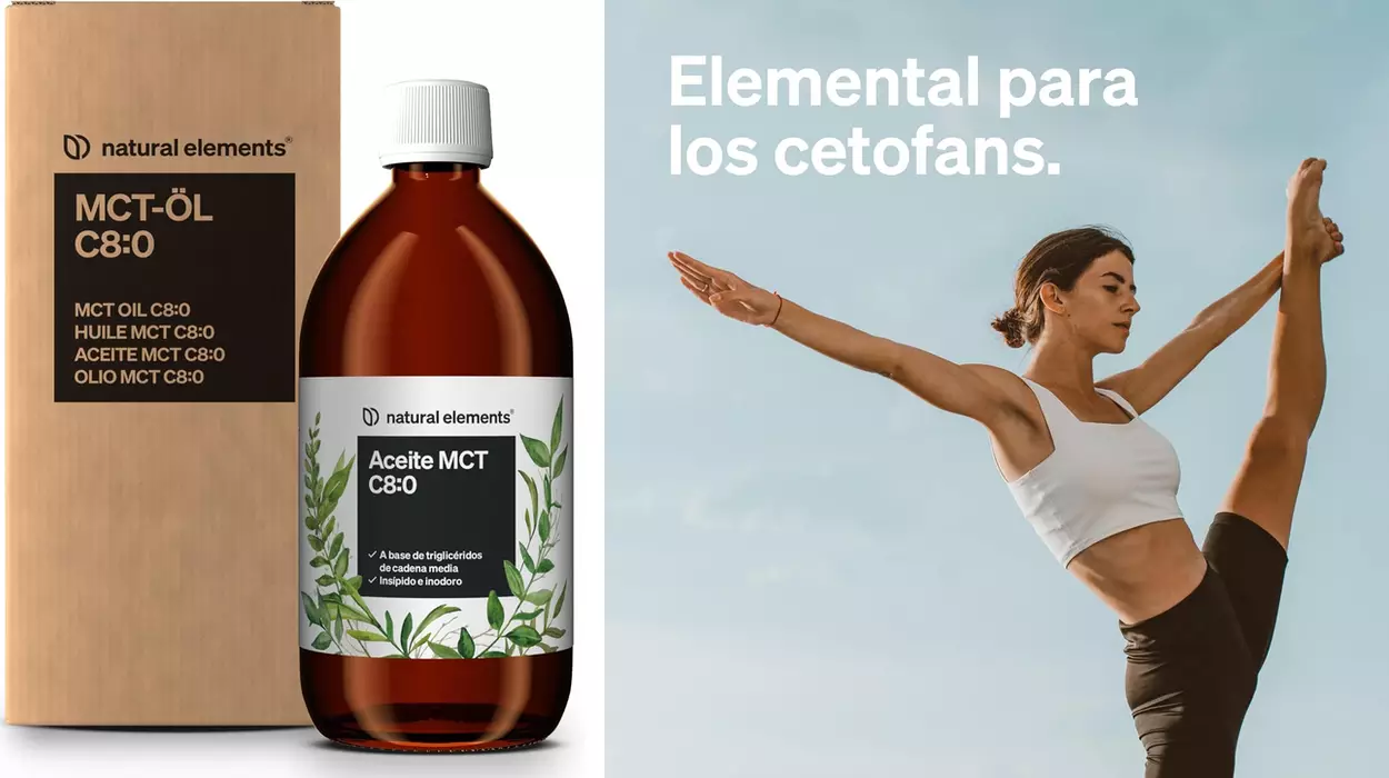 Aceite de coco MCT-C8 de 500 ml, vegano y sin aditivos, ideal para dietas keto