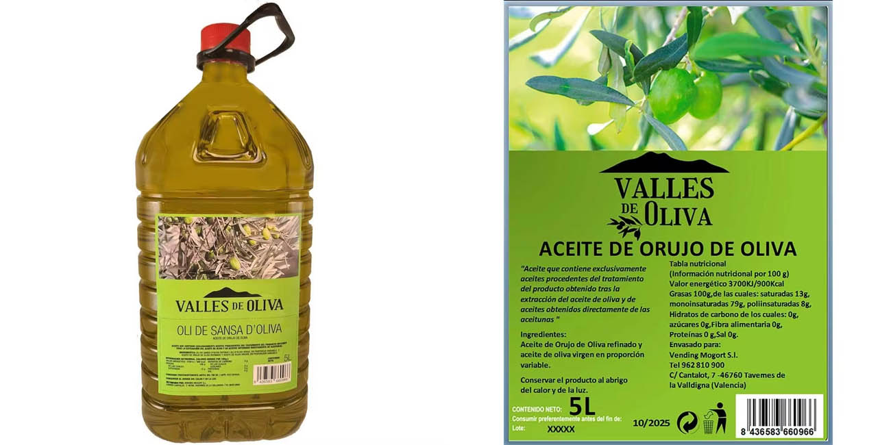 Aceite de orujo de oliva Vallesdeoliva