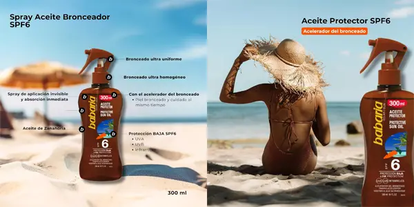 Aceite protector solar Babaria Zanahoria SPF 6