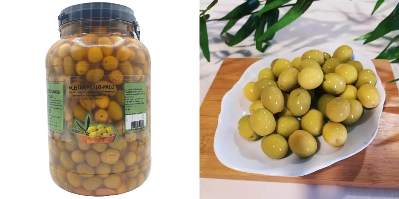 Aceitunas sevillanas aliñadas Llo-Paco de 3 kilos