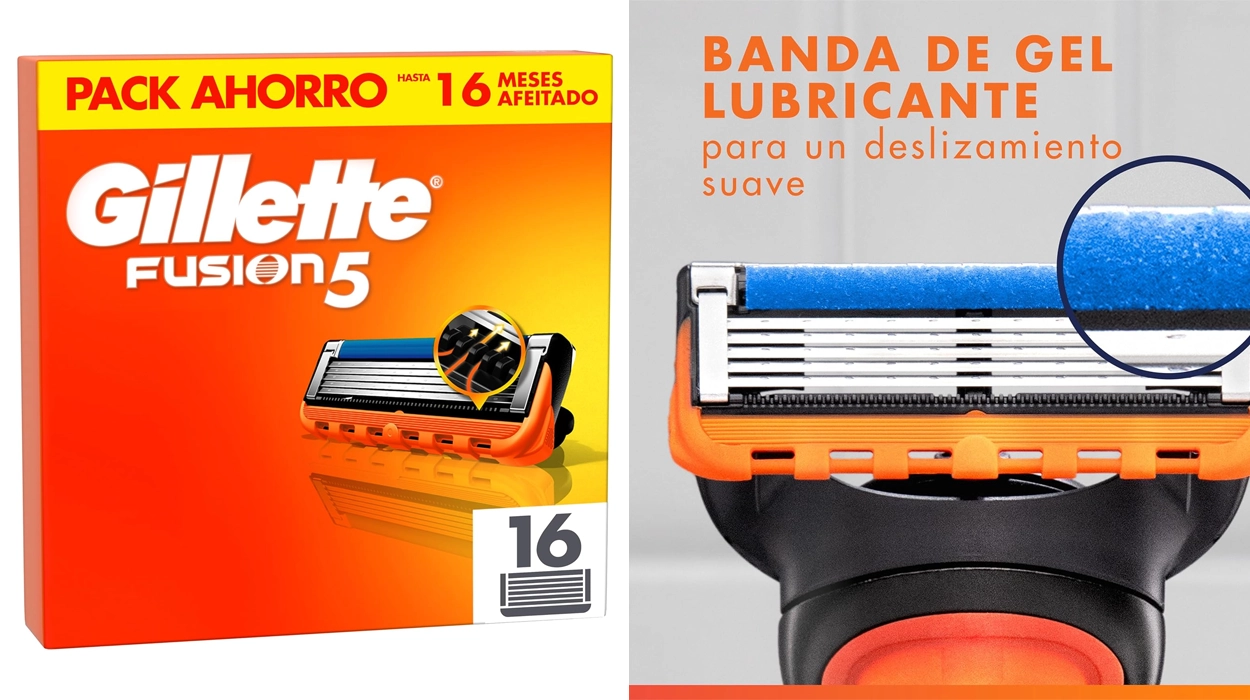 pack de 16 recambios de cuchillas Gillette Fusion5