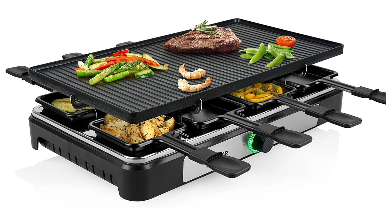 raclette grill Tristar RA-2748 3 en 1 para 8 personas
