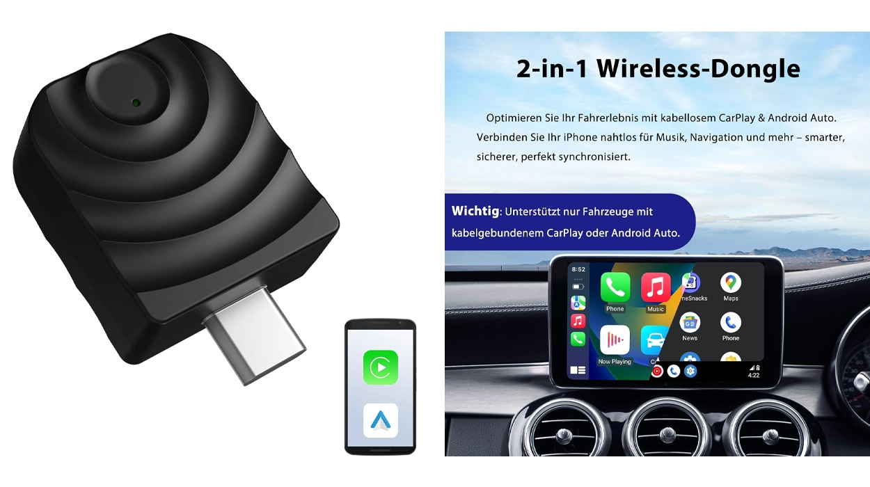 adaptador CarPlay inalámbrico 2 en 1 Astraon