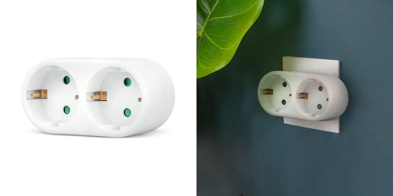 Adaptador de enchufe Garza con 2 tomas