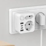 Adaptador de enchufe ZENIJUST 6 en 1 con USB-A y USB-C