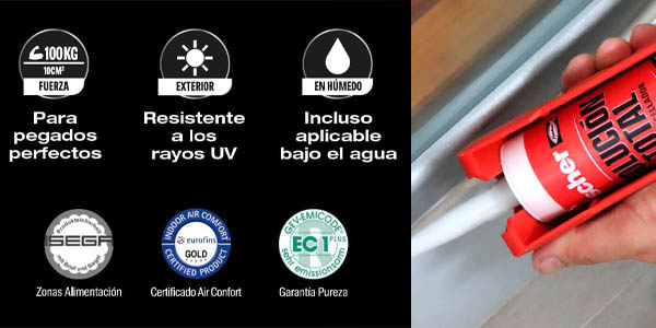 Sellador adhesivo Fischer Solución Total Negro