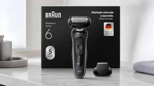 Afeitadora eléctrica Braun Series 6 62-G1200SI para hombre con recortadora de precisión