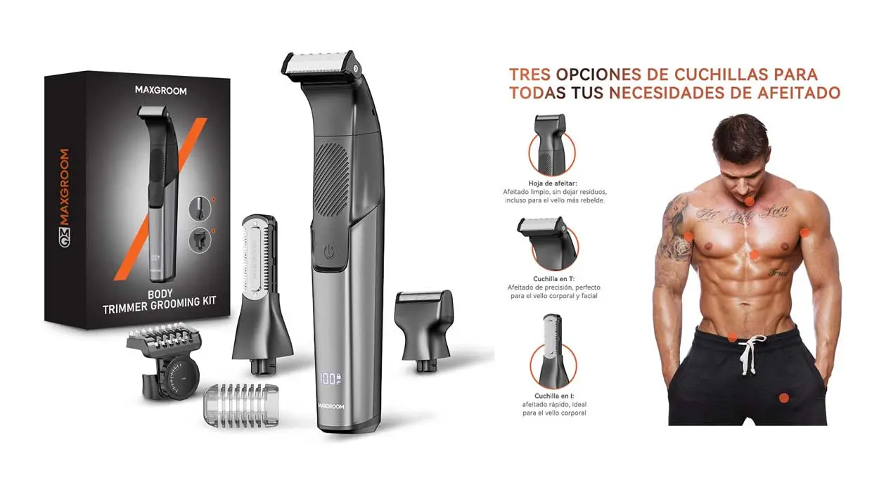Afeitadora corporal masculina 3 en 1 Maxgroom barata