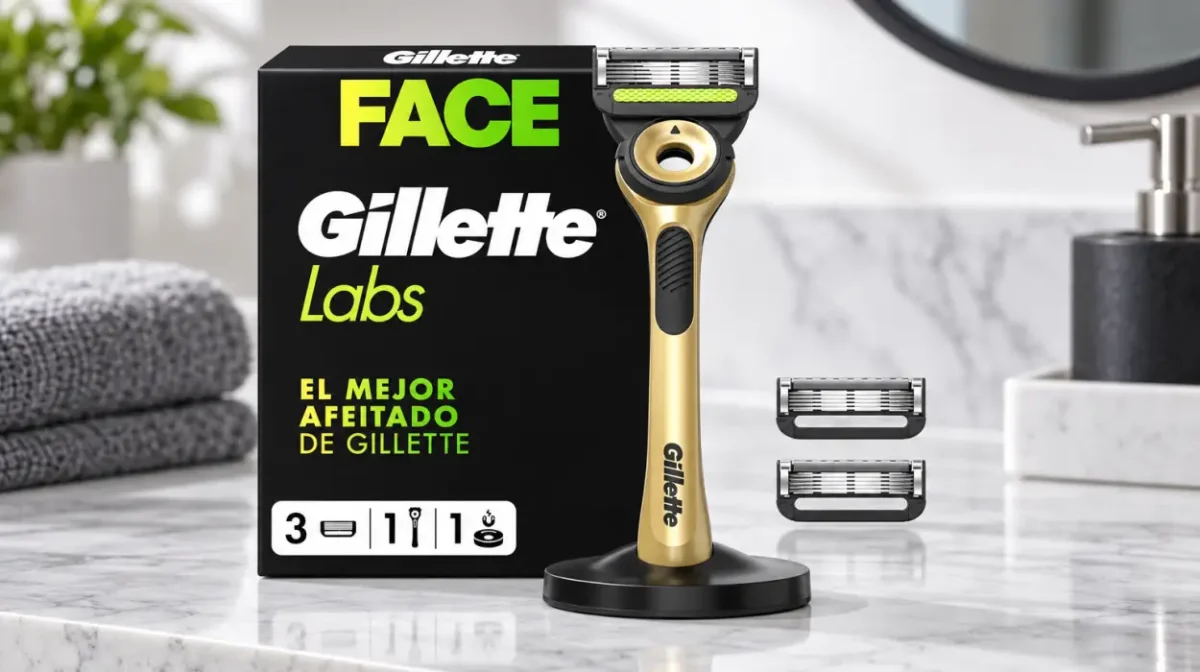 Maquinilla de afeitar GilletteLabs Champion Gold Edition con 3 recambios para hombre