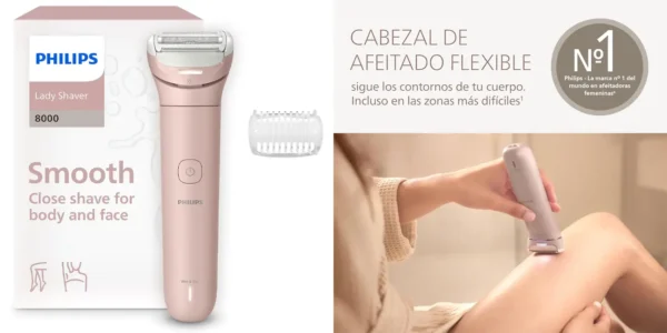 Afeitadora inalámbrica Philips Serie 8000 (BRL129/00) para mujer