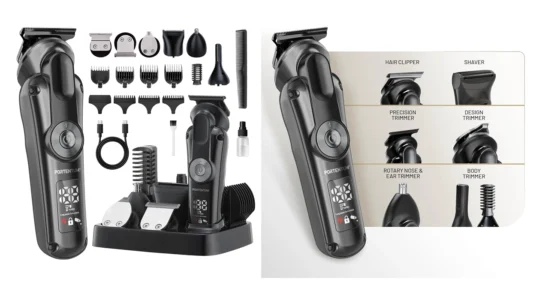 afeitadora y cortapelos Portentum con 21 accesorios