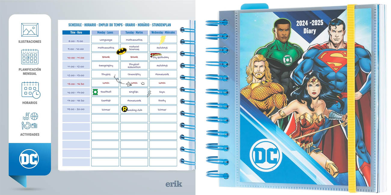 Agenda Escolar DC Heroes 2024-2025