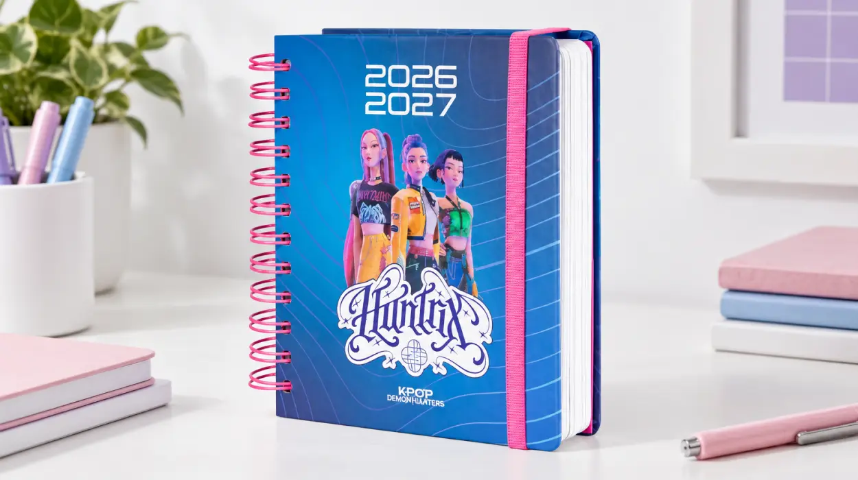 Agenda escolar Grupo Erik KPop 2026/2027 con un día por página