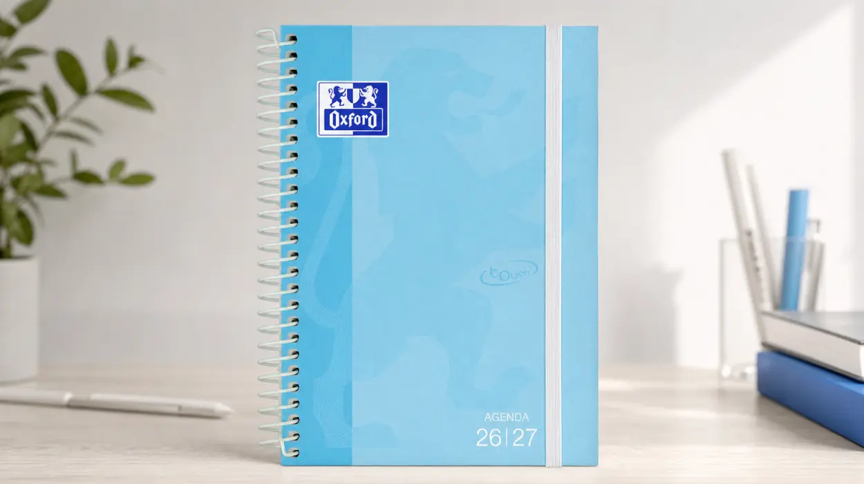 Agenda Oxford Touch 2026-2027 con semana vista y tapa extradura A5