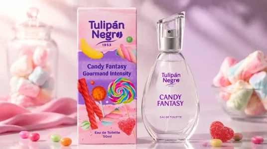 Agua de colonia Tulipán Negro Candy Fantasy, fragancia dulce unisex de 50 ml