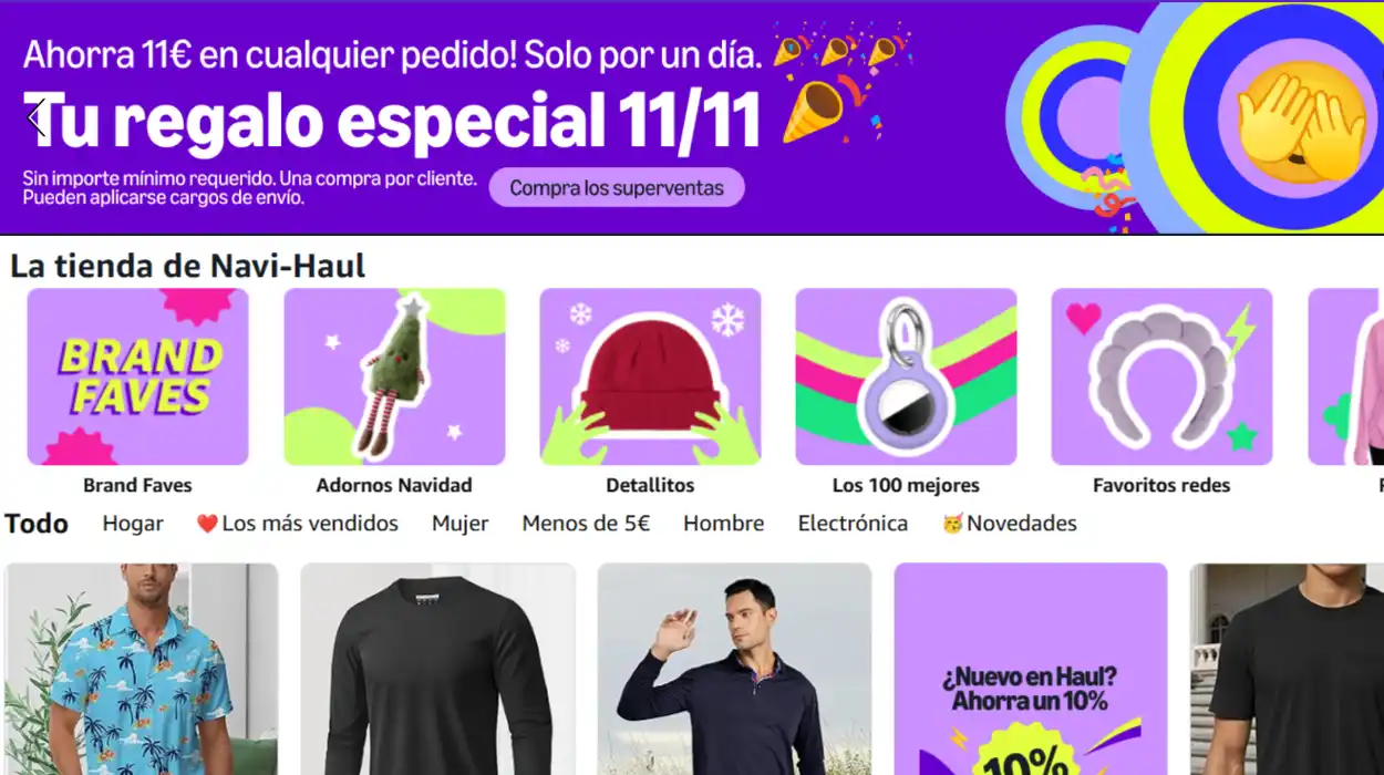 ahorra 11€ en Amazon Haul Single's Day