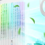 Aire acondicionado portátil 4 en 1 con 4 velocidades, 1200 ml de capacidad y LED multicolor