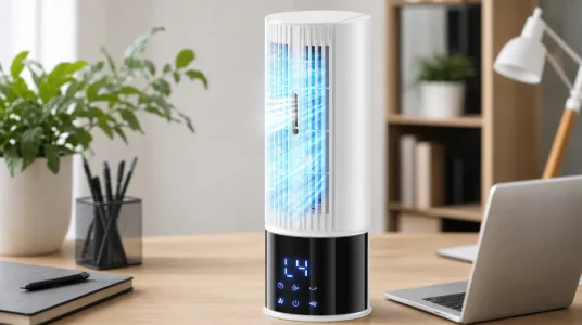Aire acondicionado portátil 6 en 1 con ventilador y humidificador, 3 velocidades y temporizador