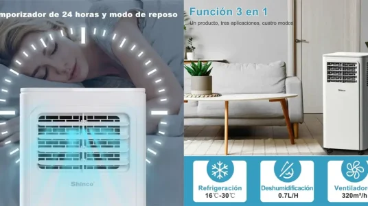 Aire acondicionado portátil SHINCO 7000 BTU