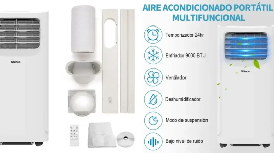 Aire acondicionado portátil SHINCO 9000BTU 3 en 1
