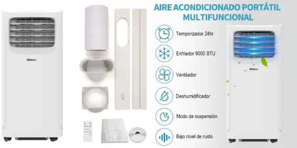 Aire acondicionado portátil SHINCO 9000BTU 3 en 1