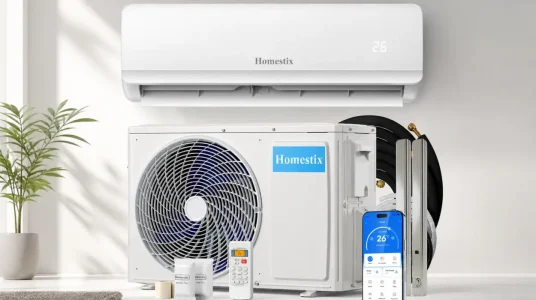 Aire acondicionado Split 12000 BTU con calefacción, deshumidificación y ventilación