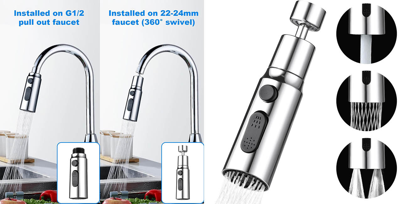 Aireador de grifo giratorio 360º OSDUE con 3 modos