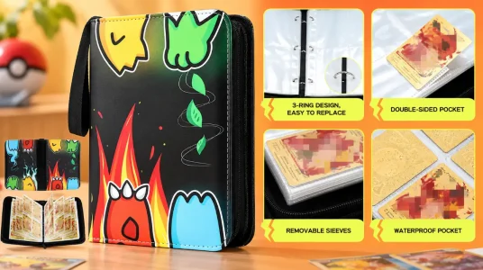 Álbum de cartas Pokémon de 60 páginas para 480 tarjetas