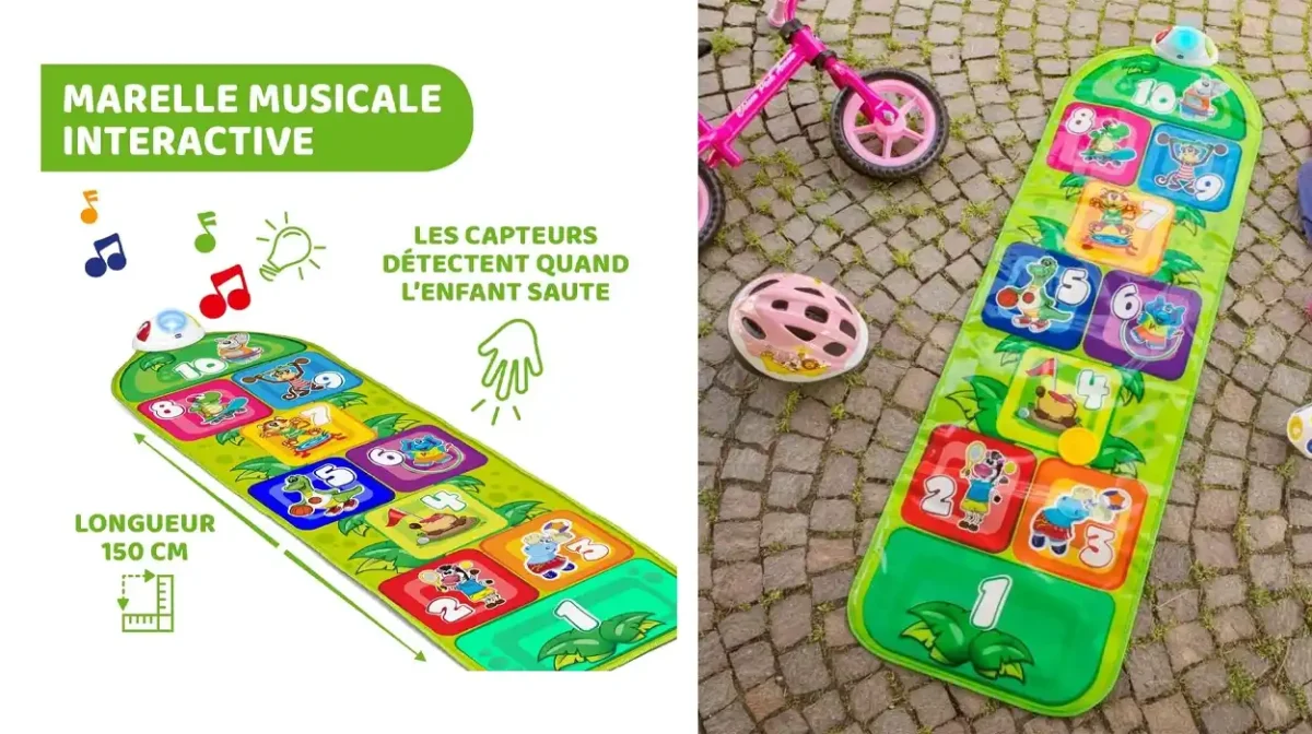 Alfombra Musical Infantil Chicco Jump & Fit interactiva con luces y sonido