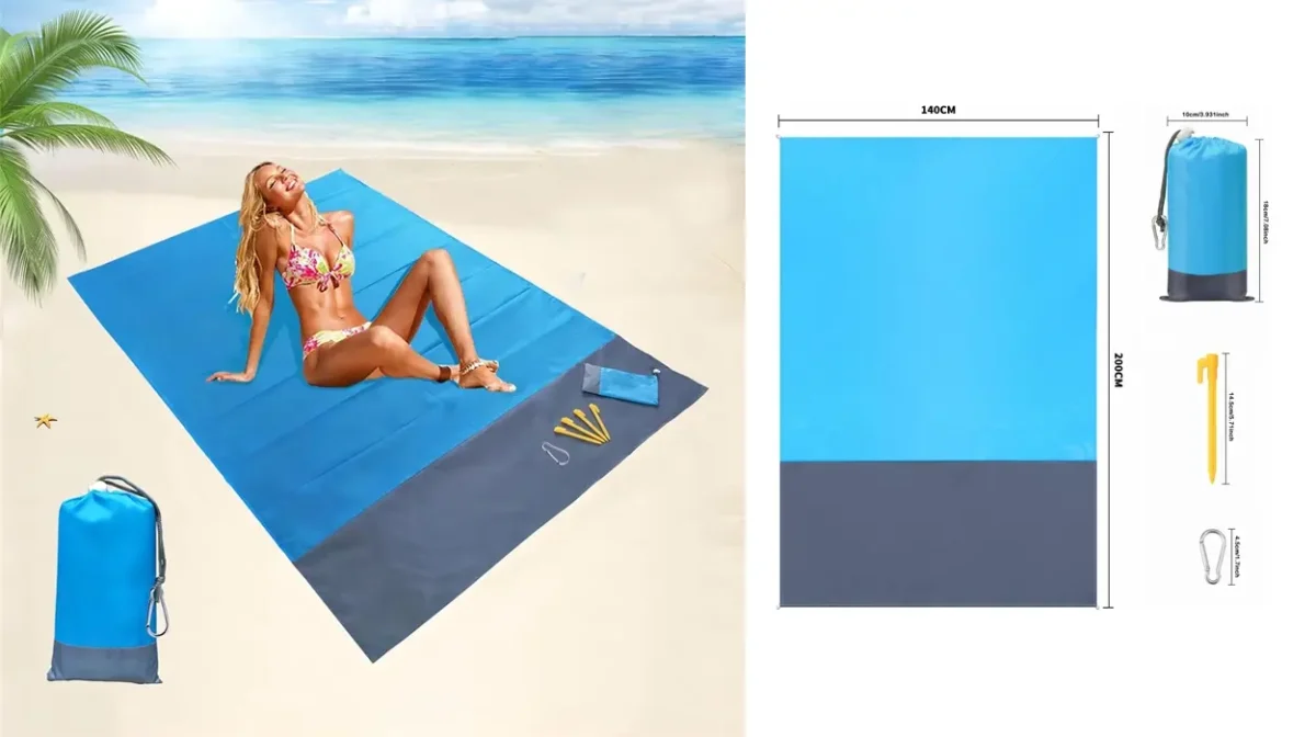 Esta alfombra de playa impermeable te vendrá genial para preparar un picnic o descansar, por un precio REGALADO