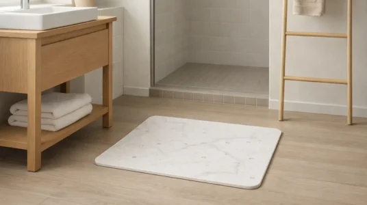 Alfombra de baño de piedra diatomita