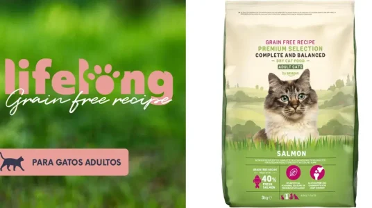Alimento seco para gatos adultos Lifelong 3kg (marca Amazon)