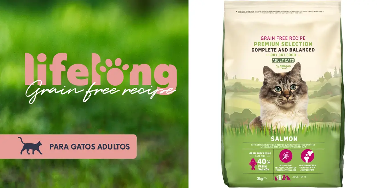 Alimento seco para gatos adultos Lifelong 3kg (marca Amazon)