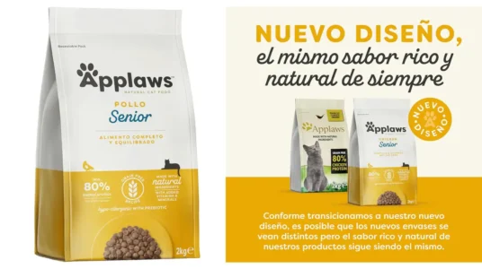 alimento seco natural sin granos Applaws para gatos mayores barato