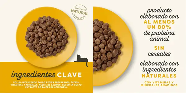 alimento seco natural sin granos Applaws para gatos mayores oferta