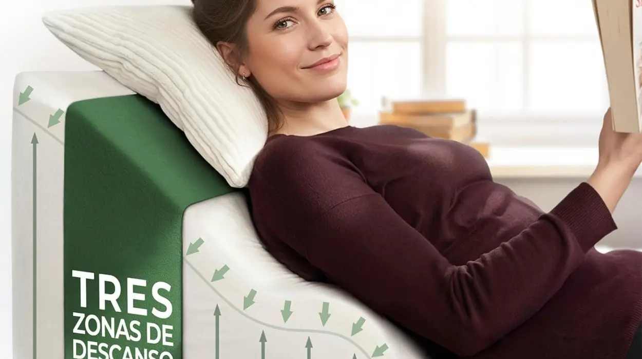 Almohada de lectura ergonómica de espuma viscoelástica para cama y sofá