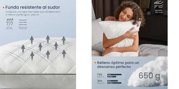 Almohadas Songmics home dual oferta